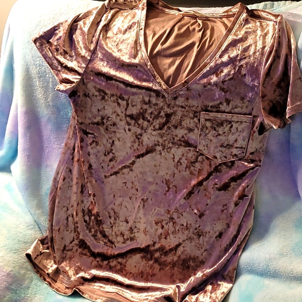 Crushed velvet tunic